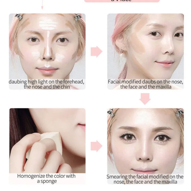 Натуральный Хайлайтер для лица стойкий 3D модифицирующий контур консилер макияж