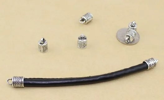 Обжимные Концевики с кисточками для кожаного шнура 10 шт./лот бусины 7 мм ожерелья