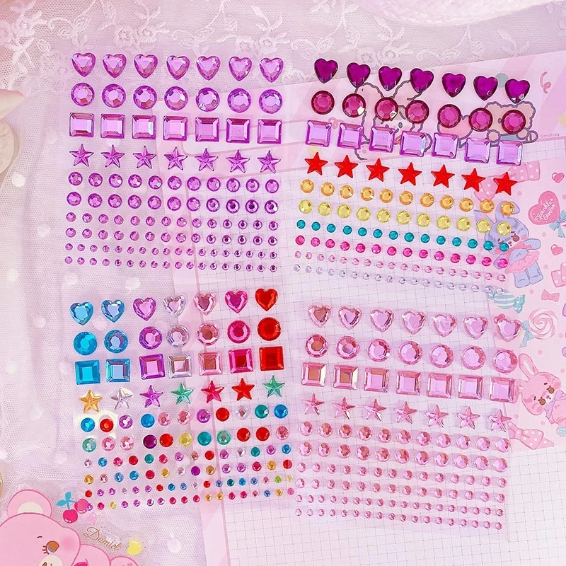 

NEW 3D Children Gem Stickers Shiny Diamond Sticker Acrylic Crystal sticker DIY Three-dimensional decoration Rhinestone for kids
