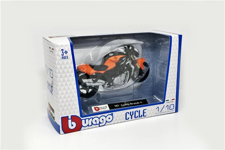 Bburago 1/18 1:18 масштаб MV Agusta Brutale S мотоцикл дисплей детская игрушка для мальчиков и