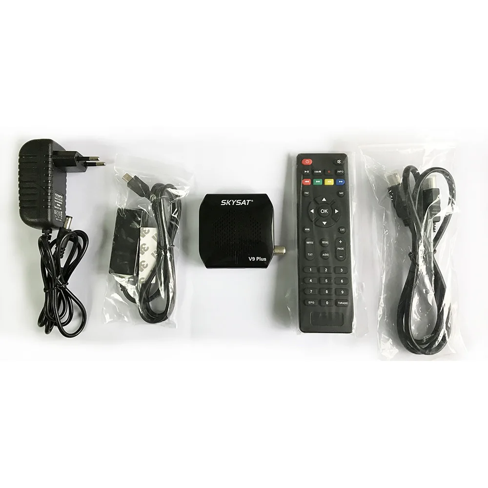 Новый [5 шт.] SKYSAT V9 Plus Мини HD DVB-S2 рецептор поддержка CS Powervu Biss WiFi 3G USB PVR спутниковый