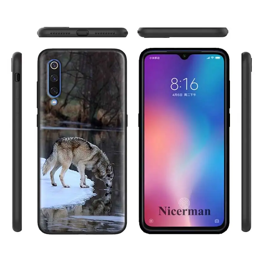 Силиконовый чехол с бантом чехол для Redmi 8A 7 7A 6 6A 5 4X K20 Plus Pro S2 Y3 GO Примечание фотоаппаратов моментальной печати 8 7 7S 6 5 4X4 5+ волк на снежную погоду
