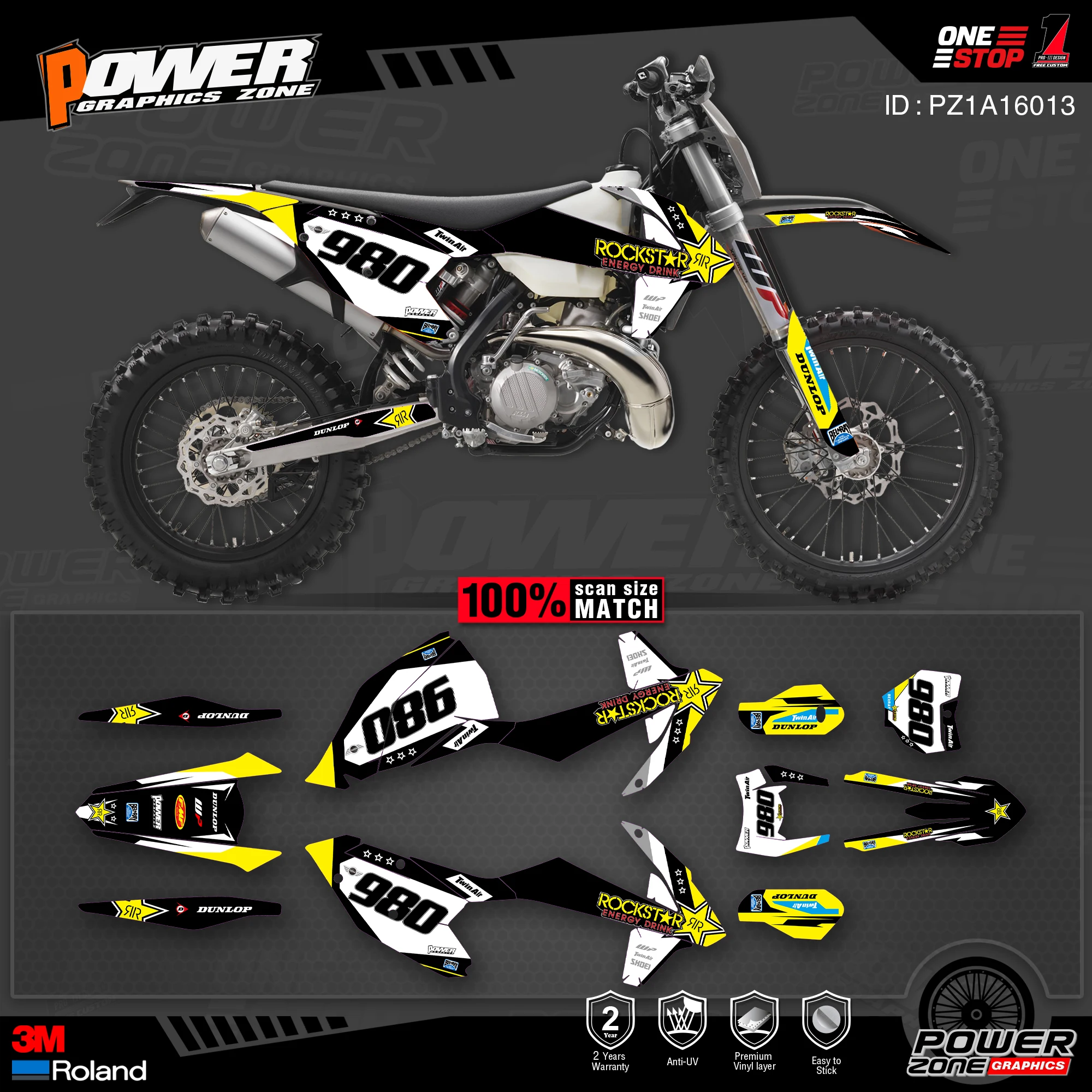 Персонализированные графические фоны PowerZone Team наклейки 3M Набор наклеек для KTM SX SXF