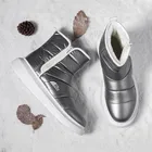 Женские ботинки, зимние ботинки, обувь на толстой подошве, модная повседневная обувь с высоким верхом, мужская зимняя водонепроницаемая Спортивная обувь телесного цвета с хлопковой подкладкой для ног, 2021