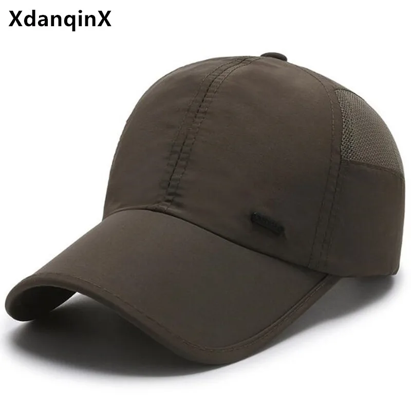

XdanqinX Лето Для Мужчин's Кепки ультра-тонкие дышащие бейсболки с сетчатыми вставками Кепки s Бейсбол Кепки, Кепка с козырьком, регулируемый Раз...