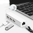 Тип USB C до USB 3,0 3-Порты и разъёмы концентратор с RJ45 Gigabit Ethernet Порты и разъёмы адаптер Сетевая карта USB локальной сети для Macbook Windows