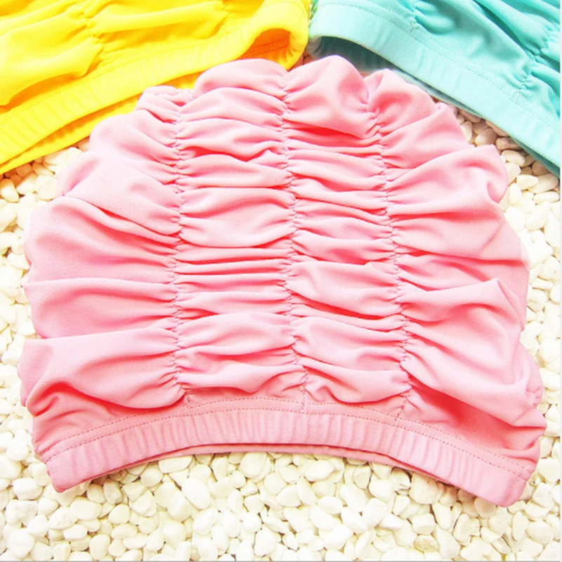 Милые однотонные детские большие наушники шапочка для плавания удобная складная