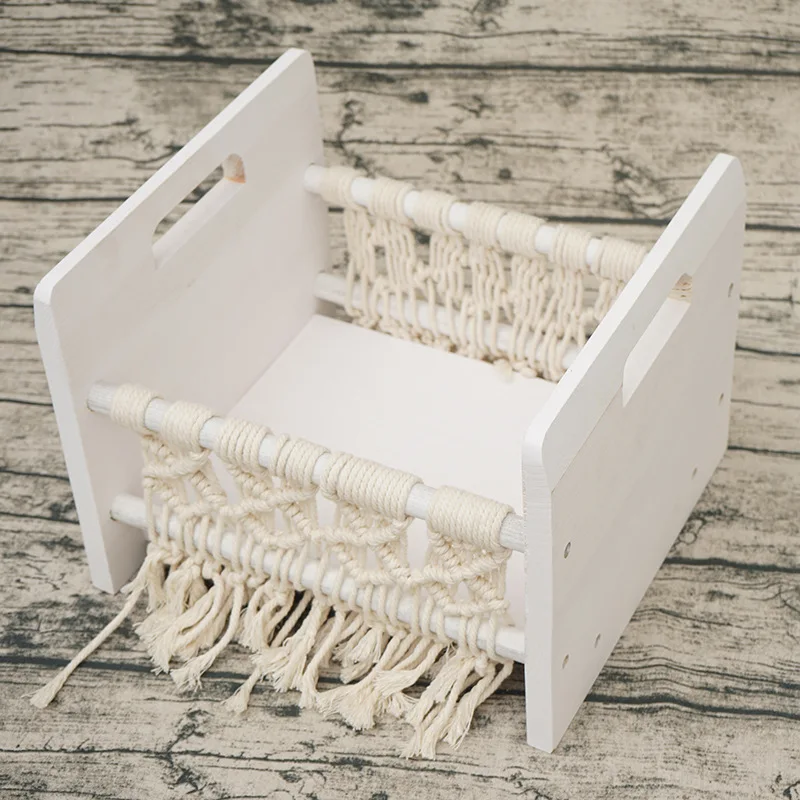 Реквизит для фотосъемки новорожденных ретро старая деревянная кроватка