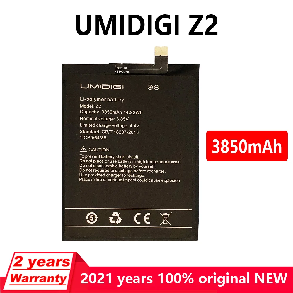 

New Original 3850mAh Z2 Phone Battery for UMI UMIDIGI Z2 In Stock High quality Genuine Batteries With Tracking Number