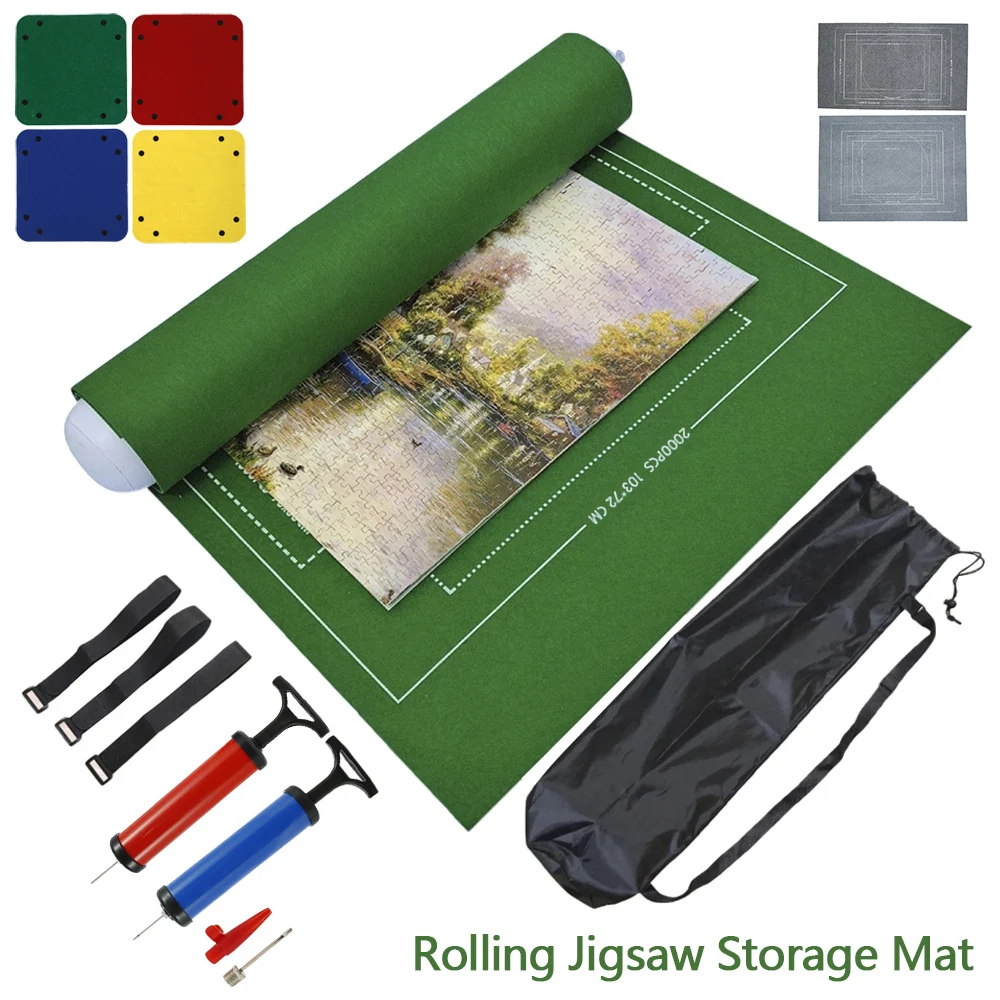 

Jigsaw Storage Mat Roll Felt Mat Play Mat Large For Up To 1500/2000/3000 Pieces Puzzle Accessories Portable Travel Crawling Mat