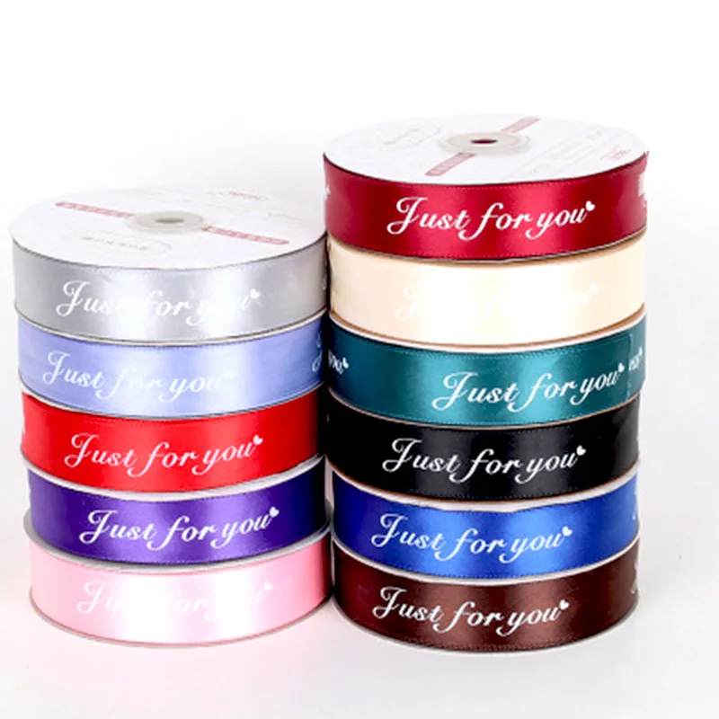 5Yards Just For You Printed Polyester Ribbons Christmas Wedding Festival Party Decoration DIY Bow Card Gifts Cake Wrapping | Дом и сад