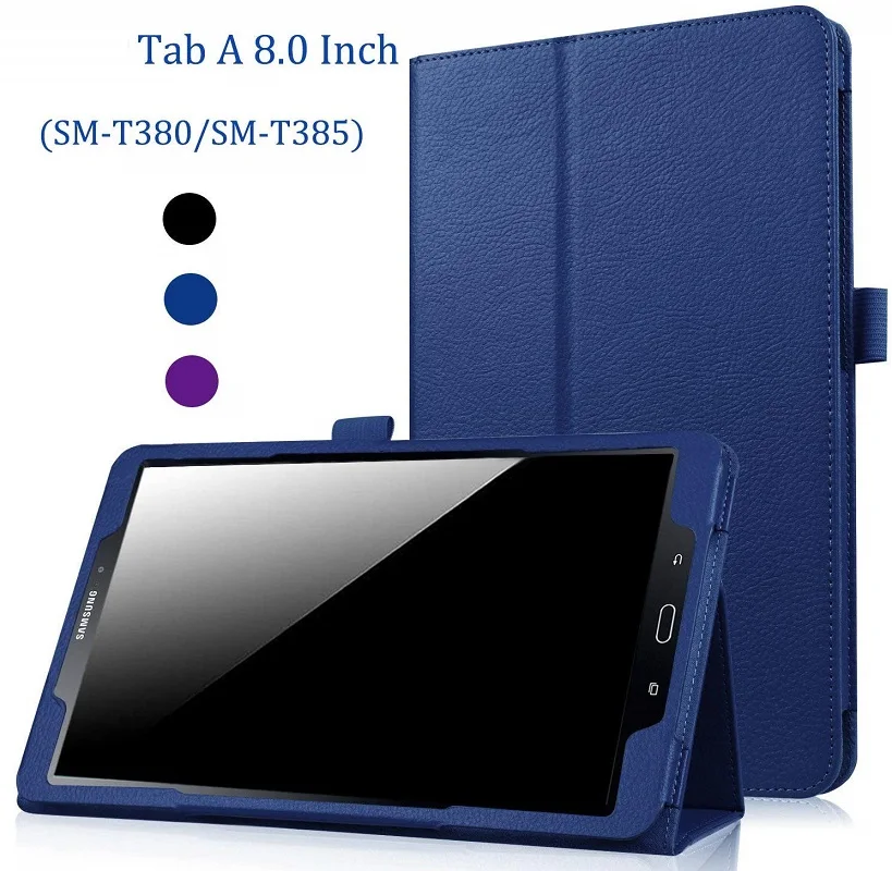 Деловой флип чехол для Samsung Galaxy Tab A 8 0 2017 SM T380 подставка T385Smart Магнитный с функцией