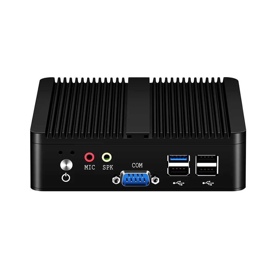 Безвентиляторный мини-ПК Pentium J2900 Dual LAN 2,41 ГГц четырехъядерный Windows 10 2* Gigabit Ethernet 2* COM Мини компьютер WiFi HDMI VGA