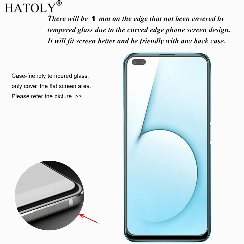 HATOLY 2 uds vidrio templado para Realme X50 Ultra-Delgado Protector de pantalla para OPPO Realme X50 pel&iacute;cula endurecida Realme X50 Pro 5G vidrio-2