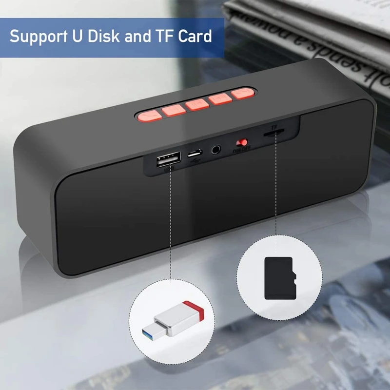 Портативная Bluetooth-колонка TWS Bluetooth 5 0 Беспроводная колонка с 3D стерео Hi-Fi басами