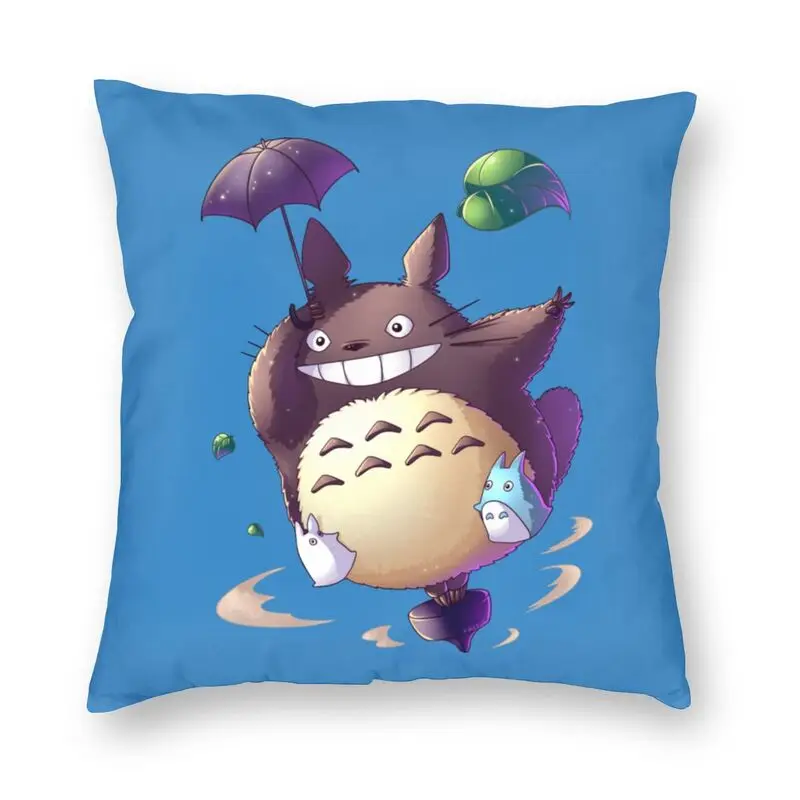 

My Neighbor Totoro Anime Manga Cushion Cover Studio Ghibli Hayao Miyazaki Throw Pillow Case For Sofa Pillowcase Decoration