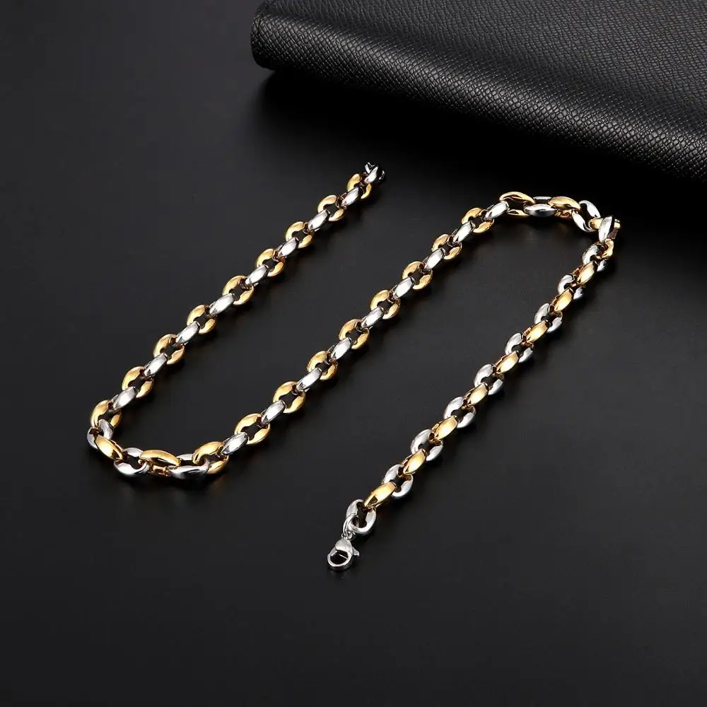 Цепочка из нержавеющей стали для мальчиков и девочек ожерелье с маленькими