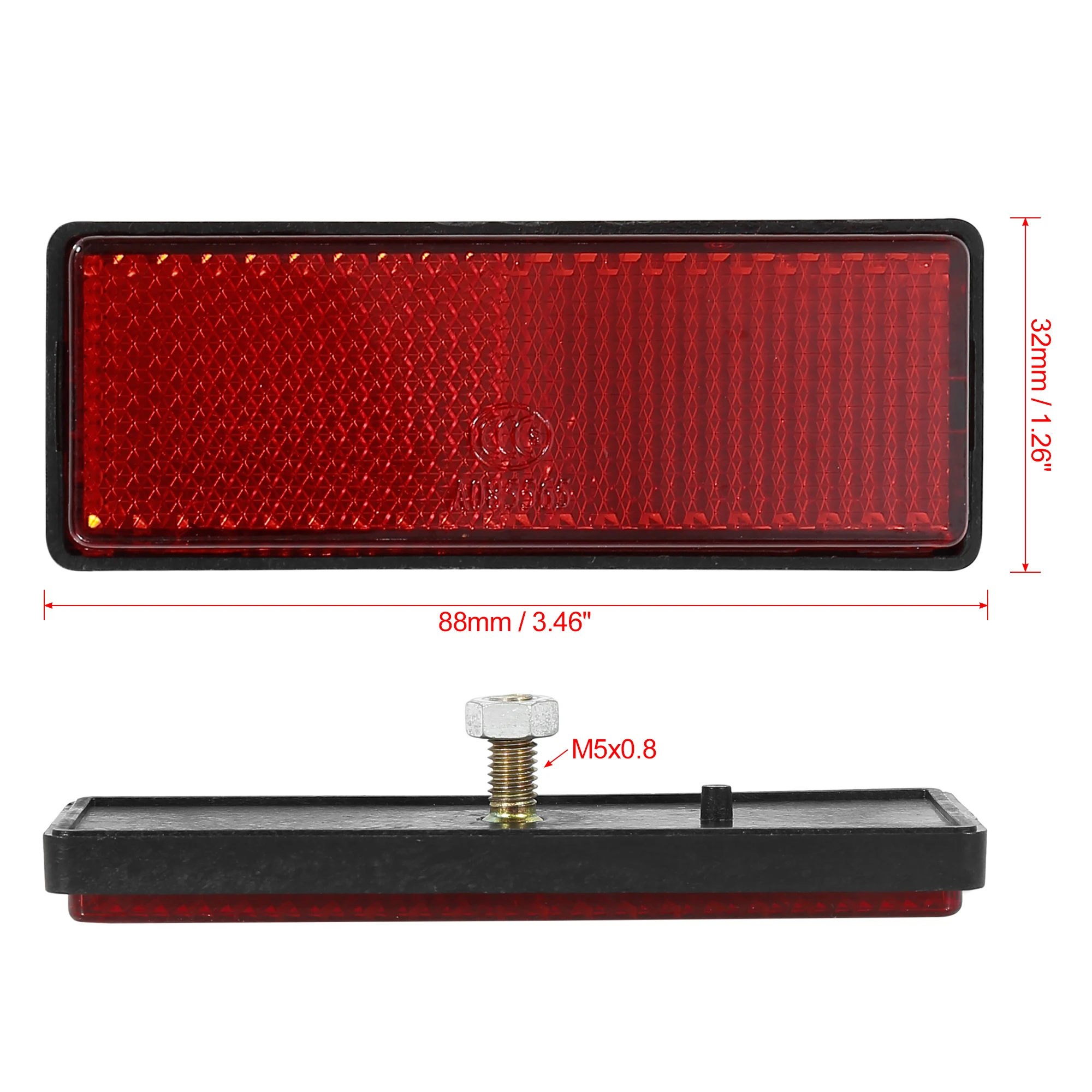 X Autohaux пара M5x0.8 Красный Овальный Универсальный Резьбовое крепление