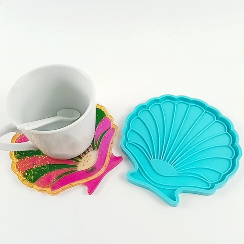 

Shell Shape Coaster Epoxy Resin Mold Cup Mat Pad Silicone Mould DIY Crafts Decorations Ornaments Casting Tool