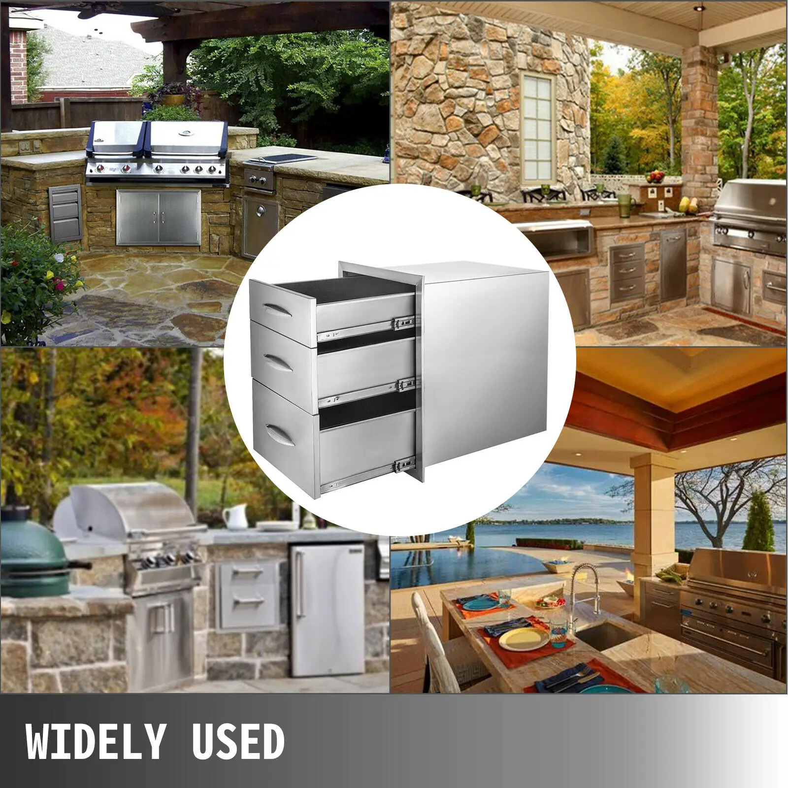 Устойчивый к ржавчине Одноместный/двойной/тройной выдвижной ящик для кухни