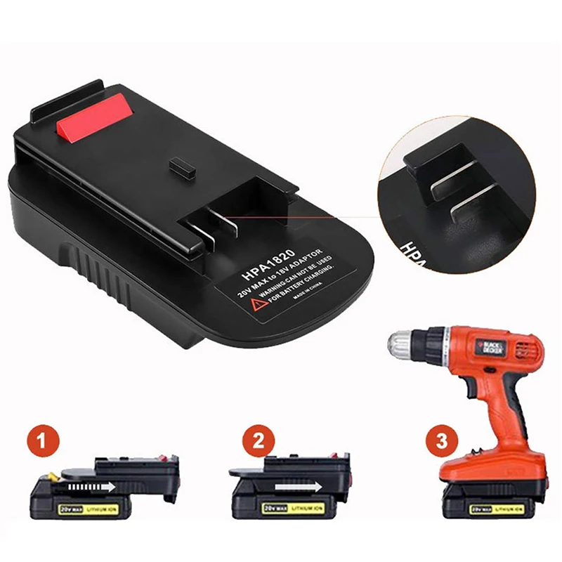 

20V Battery Adapter For Black Decker 18V Tools Convert Black Decker Set Tool