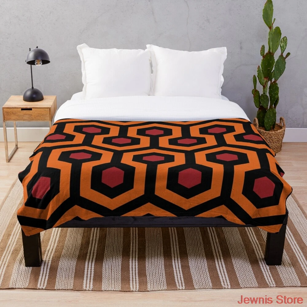 

Overlook pattern Throw Blanket Sherpa Blanket Warm Super Soft Flannel Office Nap Bedspread Sofa Bedding Plush Quilt Plaids