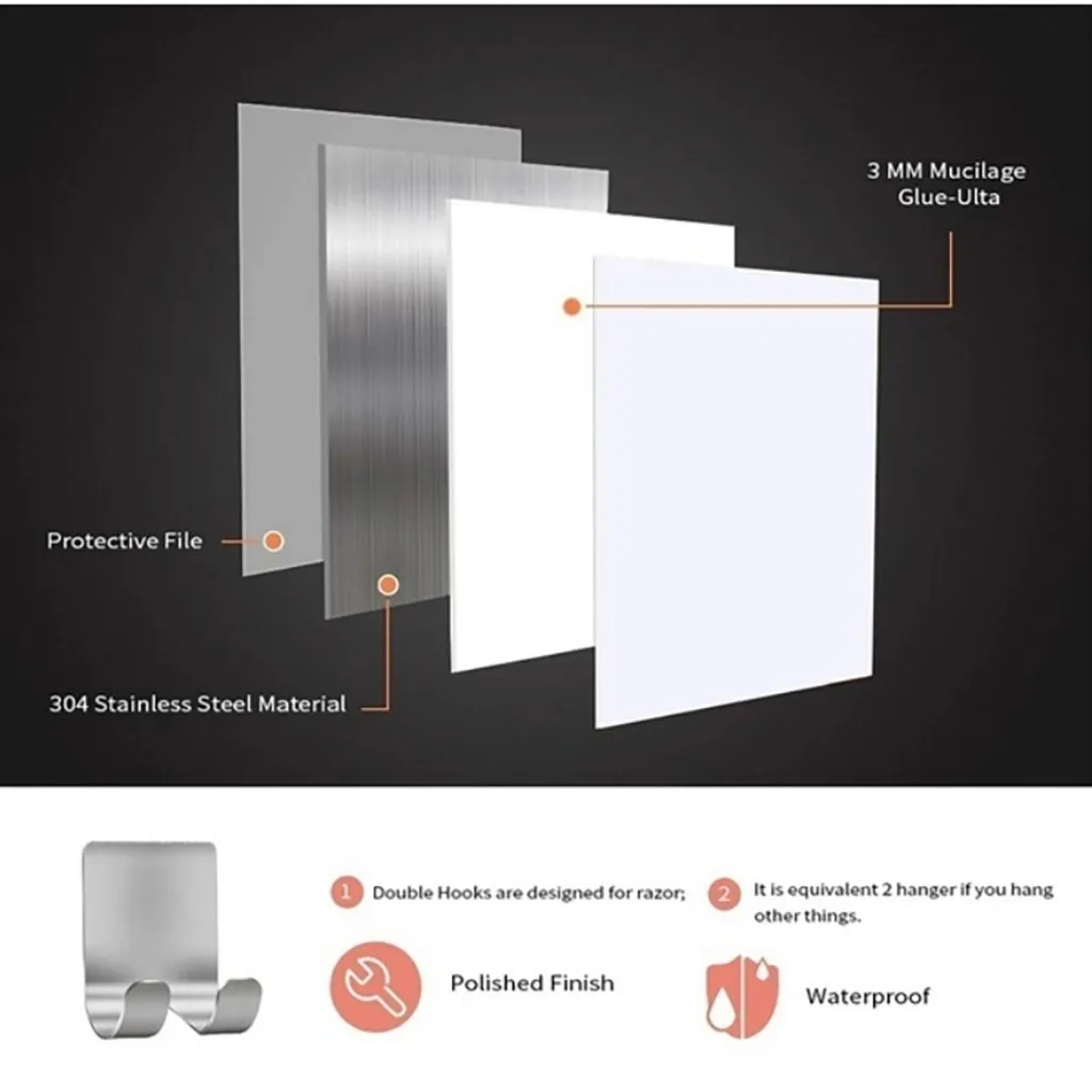 2 шт. держатель вешалка для бритвы из нержавеющей стали|Крючки и направляющие| |