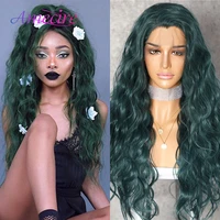 dark green synthetic lace front wigs for black women long curly hair 30 inch ombre lace front wig synthetic hair cosplay