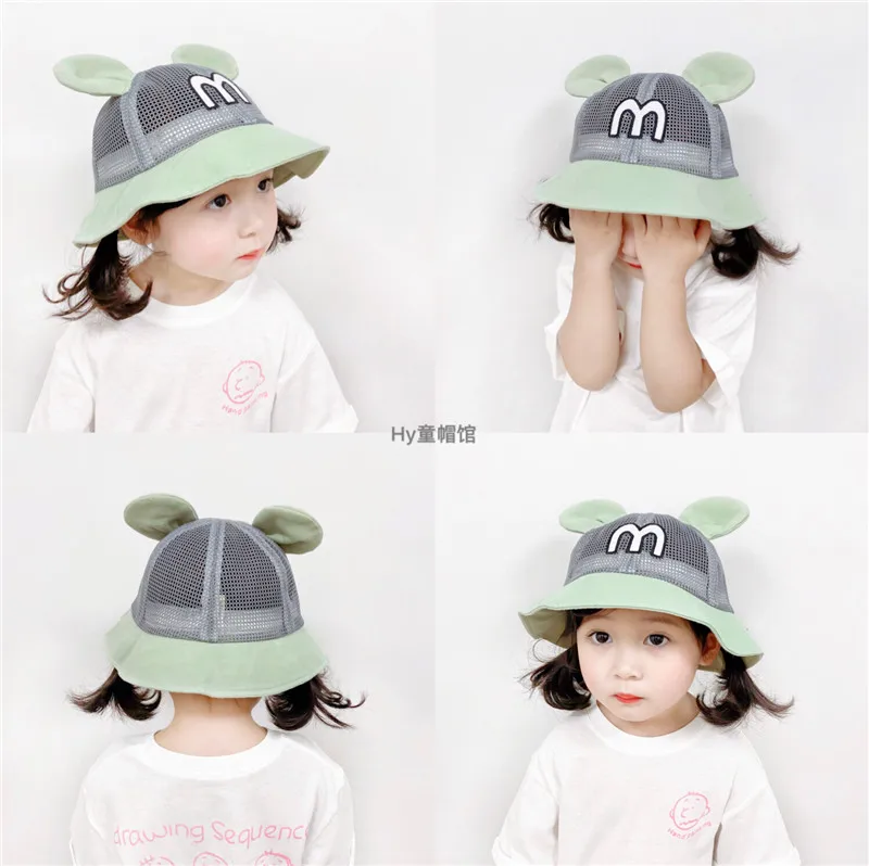 Детская шляпа-ведро летняя тонкая тканевая пляжная шляпа для мальчиков и девочек