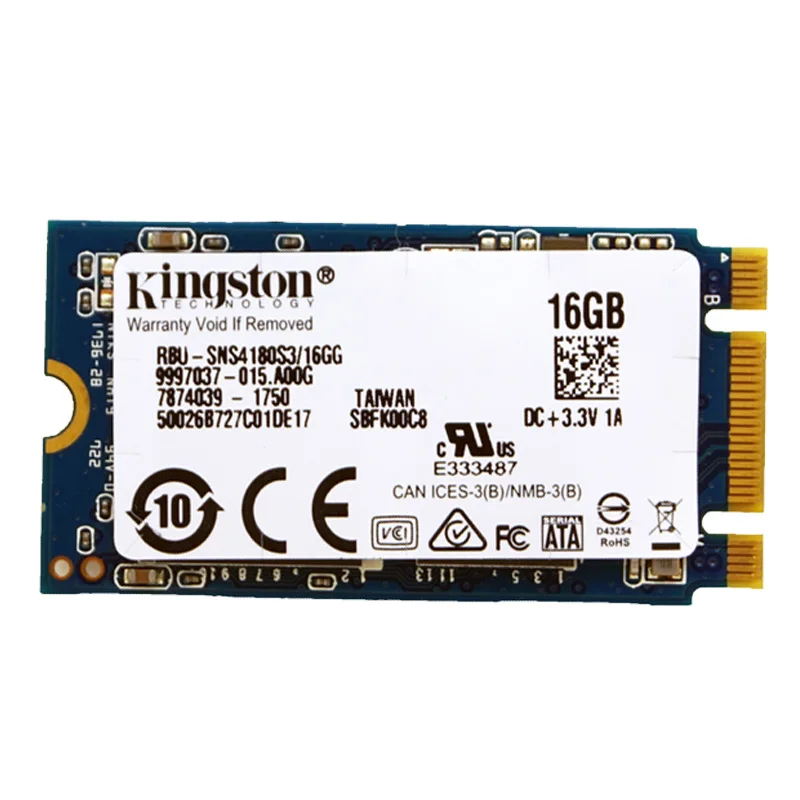 Внутренний твердотельный накопитель Kingston SSD 2242 M.2 SATA протокол 16 ГБ 32 промышленный