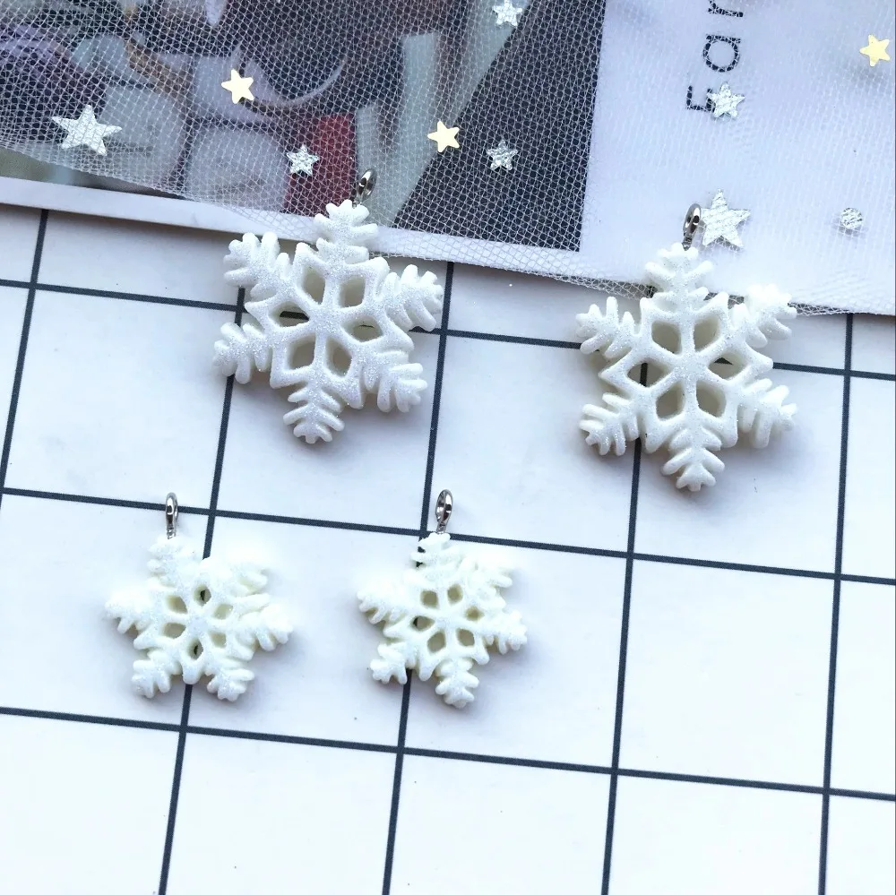 10 шт. kawaii прорезиненный плоский снег шармы diy Серьги Брелоки для ключей для DIY студенческие принадлежности украшения