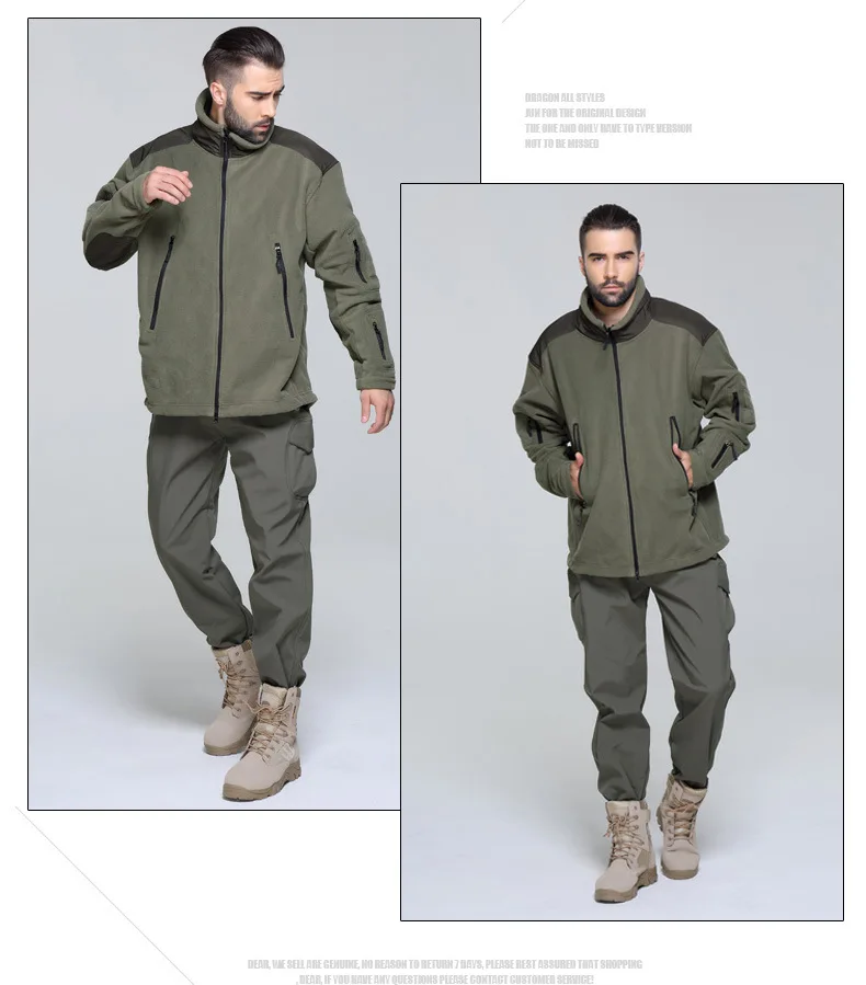 Боевая флисовая куртка Мужская Скалолазание для улицы мужчин кемпинга охоты