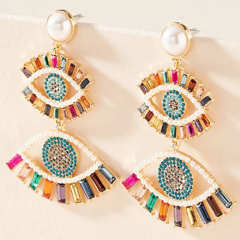 Женские серьги подвески с кристаллами в форме сердца|Серьги-подвески| |