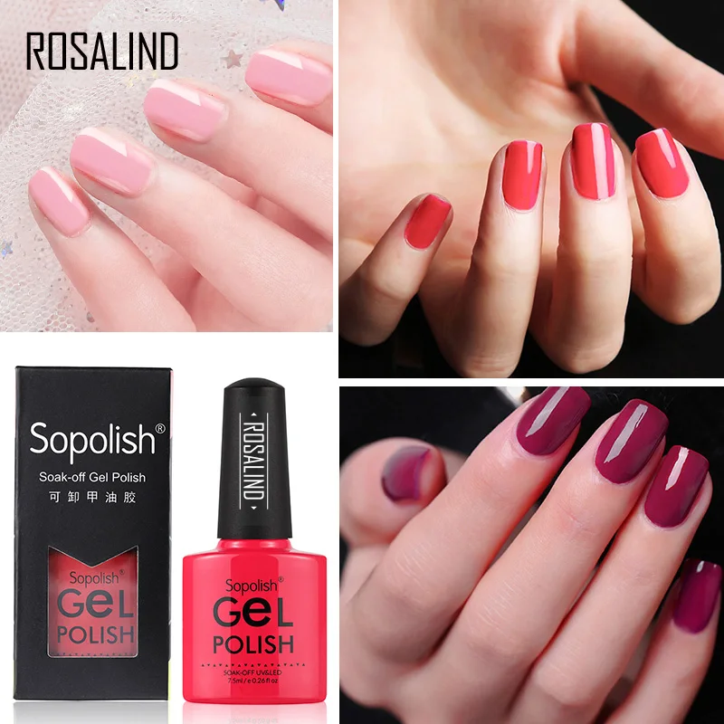 ROSALIND Hybrid Varnishes Nail Gel Polish 7.5ml Top Base Coat Primer For Manicure Lacquer Semi Permanent Art Design | Красота и