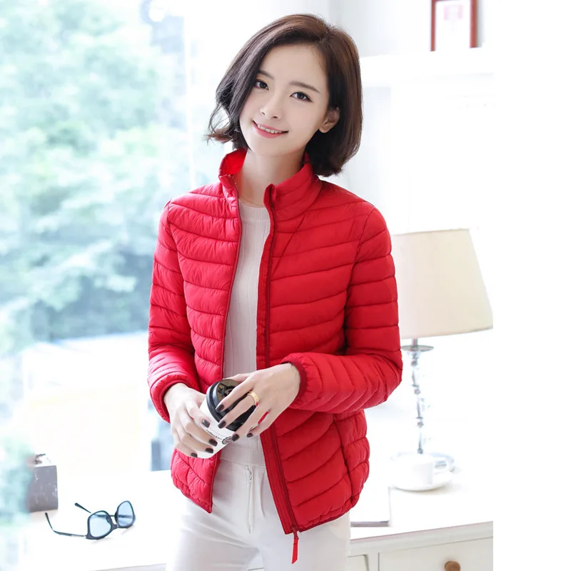 Осенне-зимняя женская тонкая пуховая хлопковая стеганая одежда женское