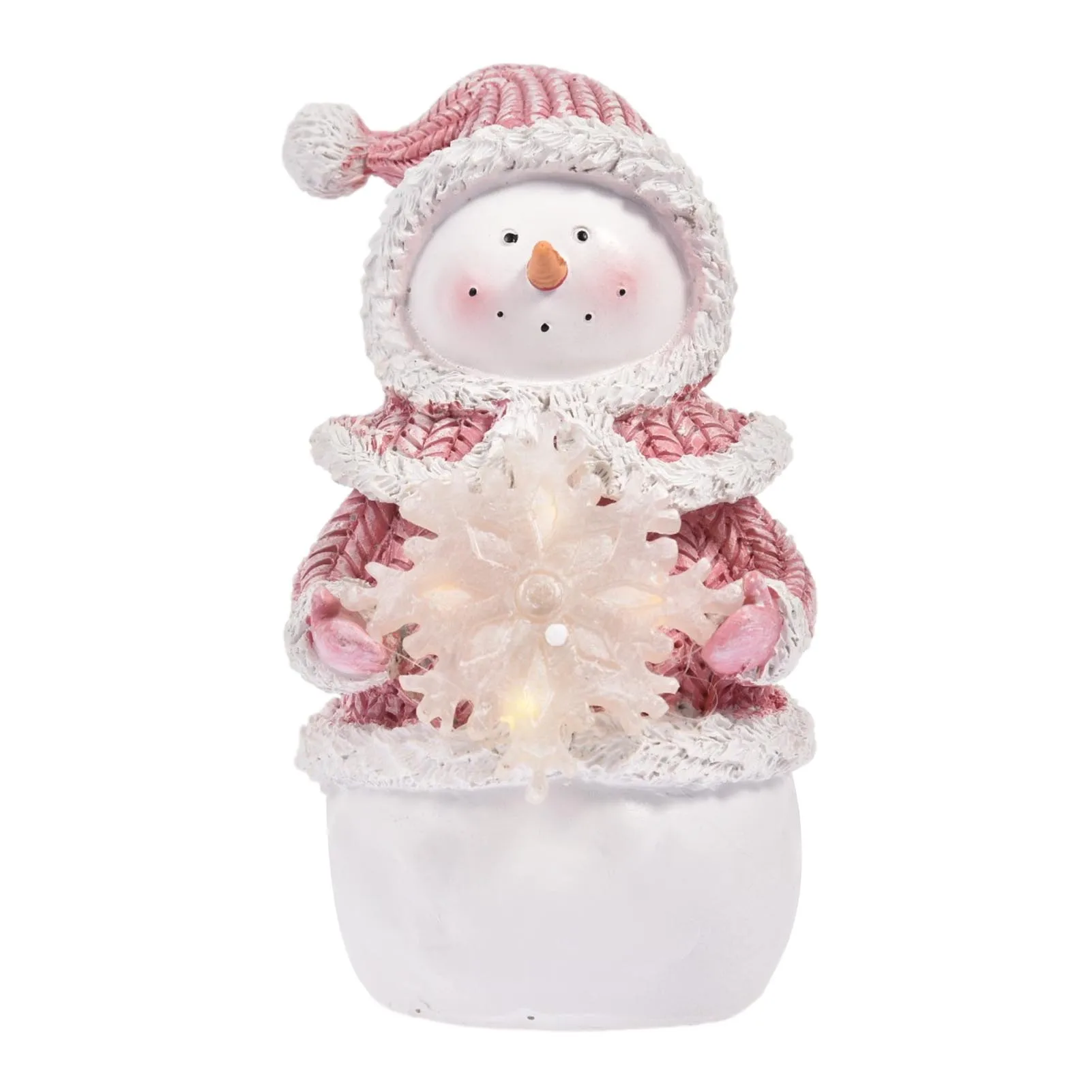 

Christmas Snowman Decoration With LED Glowing Light Up Battery Operated 7 In Or 8 In High-end Resin Lovely Figurine Decor With K