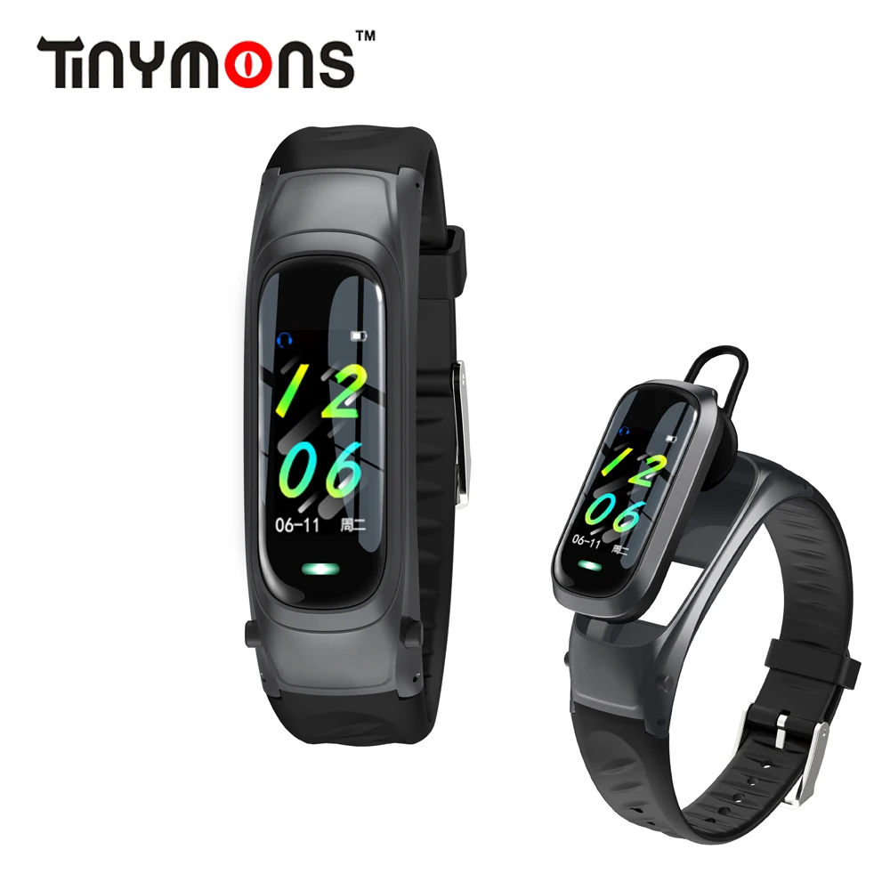 Смарт-браслет Tinymons B9 для женщин и мужчин с Bluetooth-наушниками | Электроника