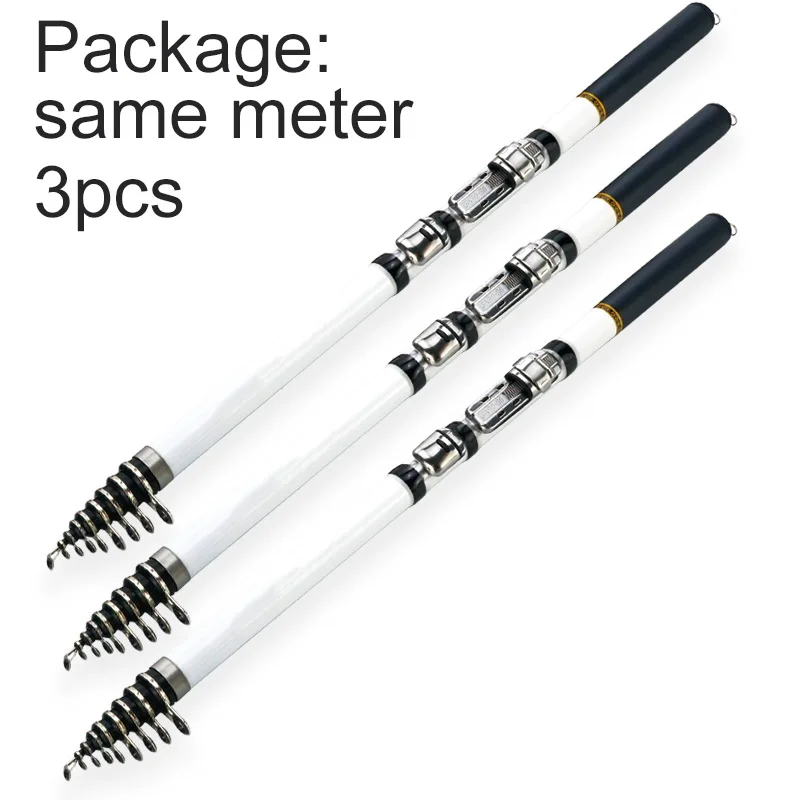 3pcs for same meter Мини-Карп телескопическая портативная Удочка спиннинг жесткий пластик, армированный волокном, углеродное волокно, рыболовные снасти для рук, удочка для океана - Цвет: 3pcs for same meter