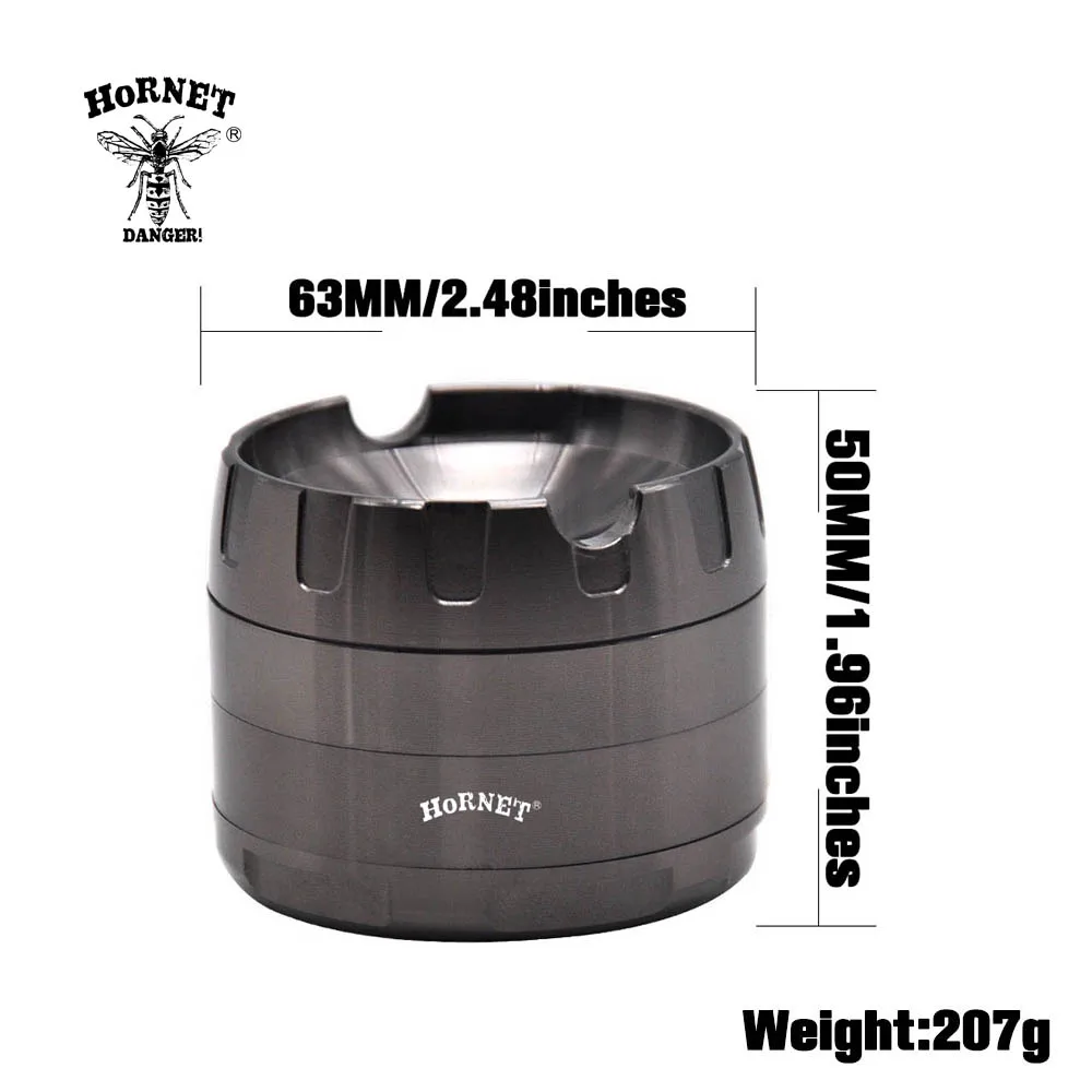 HORNET цинковый сплав измельчитель для трав курительная трубка 63 мм 4 шт.