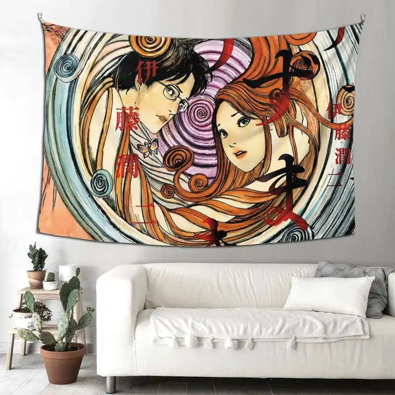 Настенный гобелен в стиле Харадзюку джундзи Ито японские ужасы мангапредство