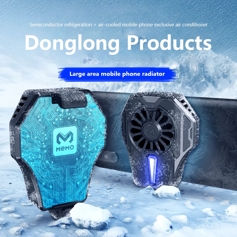 

MEMO Mobile Phone Radiator Phone Cooling Fan Case Cold Wind Handle Fan DL01 For PUBG Phone Cooler Phone Cooling Fan Case