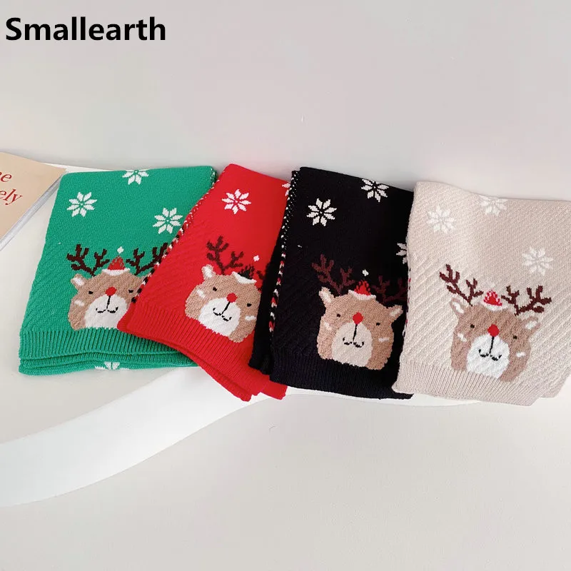 New Winter Children Knitted Scarf Warm Baby Long Scarves Child Christmas Cartoon Boys Girls Neck Collar Kids Neckerchief |
