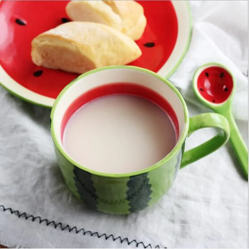 Кружка для кофе и фруктов 400 мл в форме арбуза апельсина лимона|Кружки| |