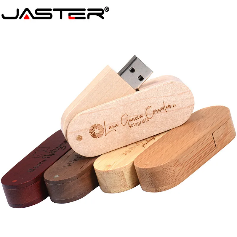 Деревянный портативный USB флэш накопитель JASTER с логотипом под заказ 4 ГБ 8 16 32 64 U