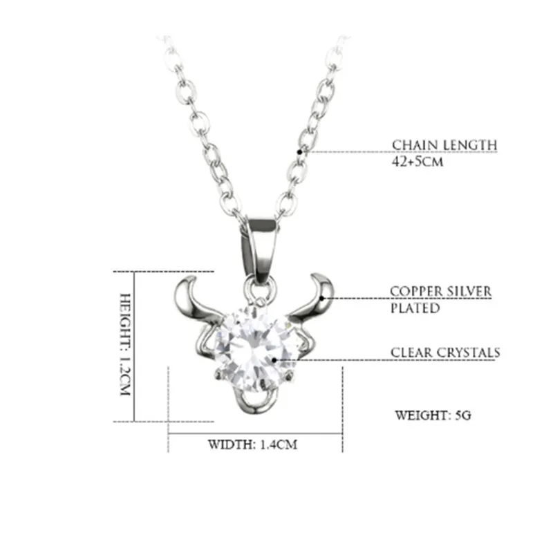 Женское Ожерелье со знаками Зодиака серебряного цвета с 12 созвездиями |