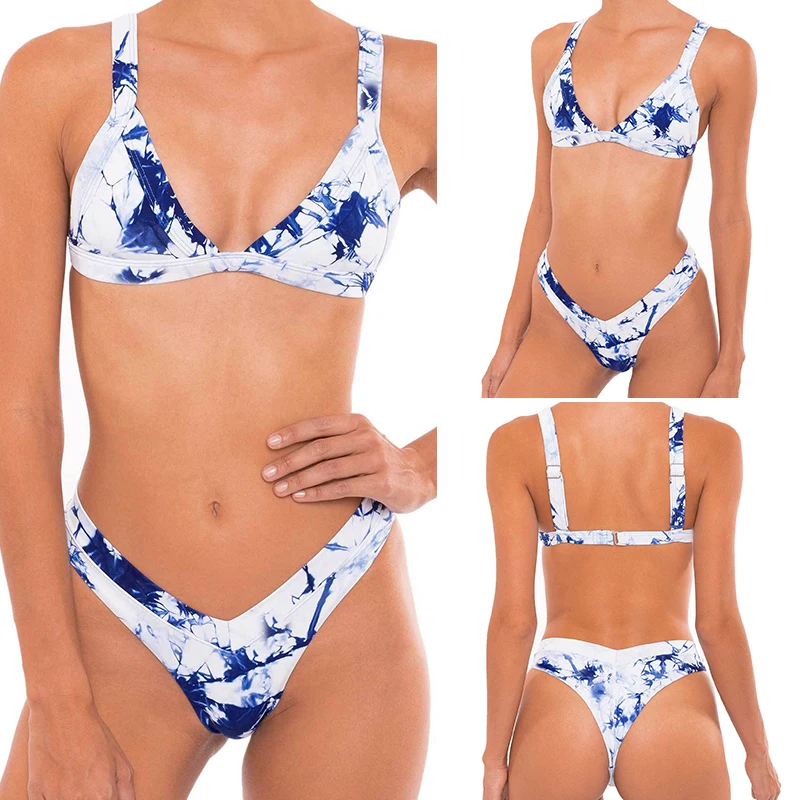 In X сексуальный купальник с принтом женский высоким вырезом бикини набор пуш ап