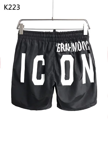 

summer style dsq brand mens Board Shorts Men Breathable Sport Solid Color Elastic Waist DSQ Beach Shorts for men black red blue