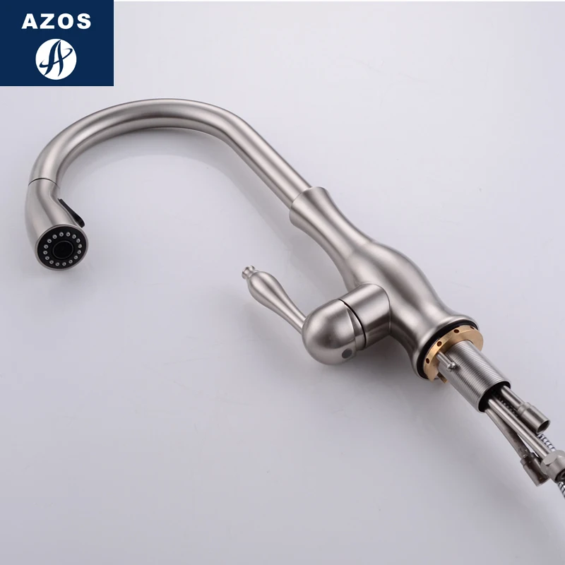 Смесители для кухонной раковины поворотный шланг выдвижной спрей одна ручка