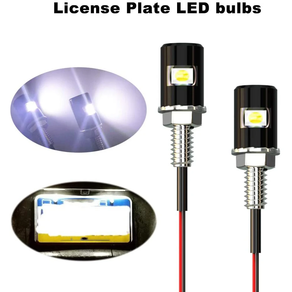 2 шт. автомобильные мотоциклетные номерные светильники 12V LED 5630 SMD автомобильные задние передние светодиодные лампы на винтовых болтах источник света.