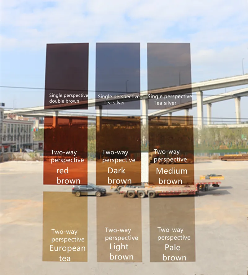 Коричневая стеклянная пленка светлый темный чай украшение для интерьера окна